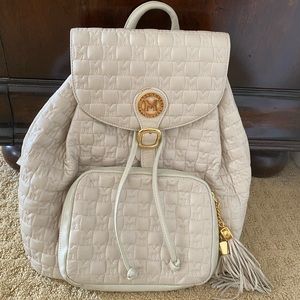 Metrocity Ivory quilted leather bag & wallet